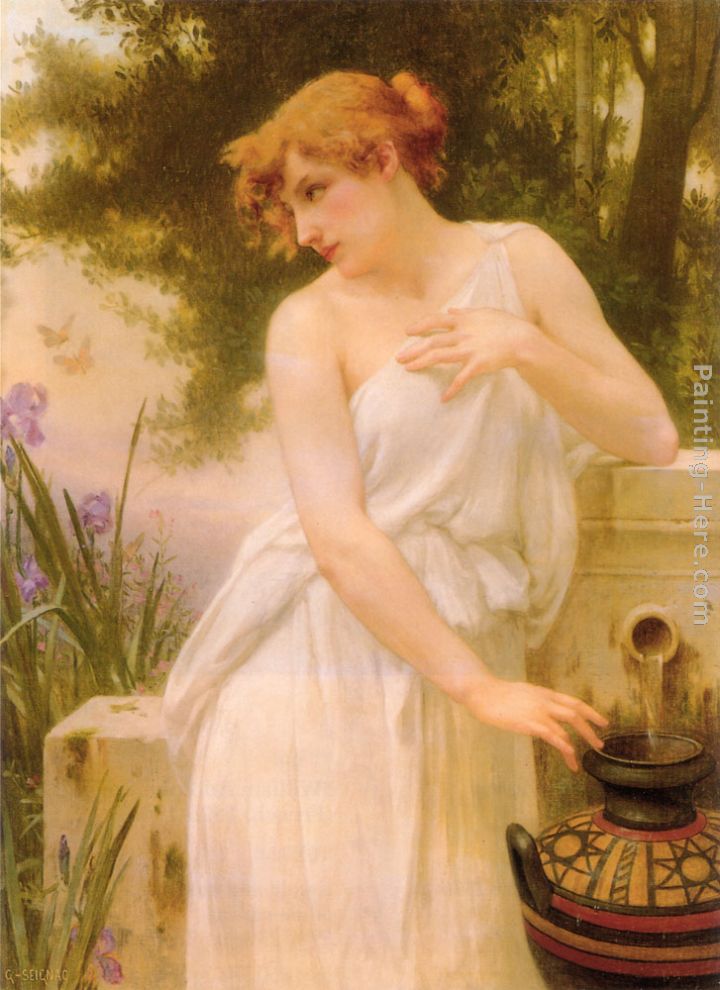 Beauty At The Well painting - Guillaume Seignac Beauty At The Well art painting